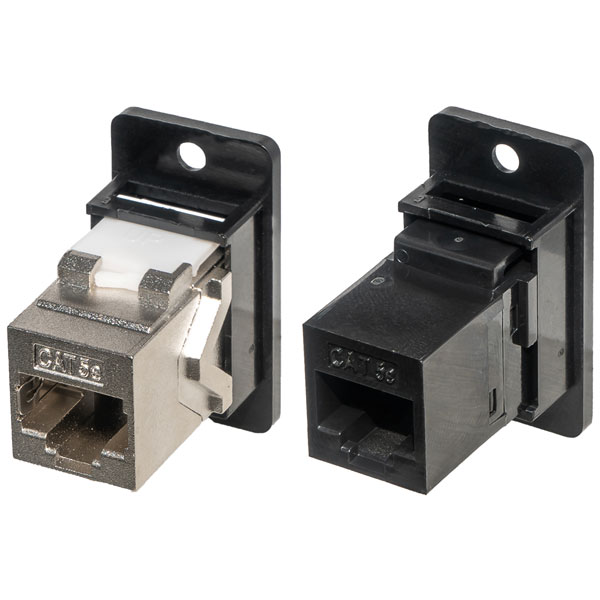 TUK Ltd FACK2SBpm Cat5e F2F Low Profile Panel Mount Shielded Coupler