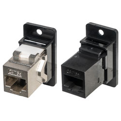 Cat5e F2F Low Profile Panel Mount Shielded Coupler