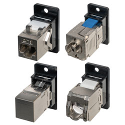 Category 6 F2F Low Profile Panel Mount Shielded Coupler