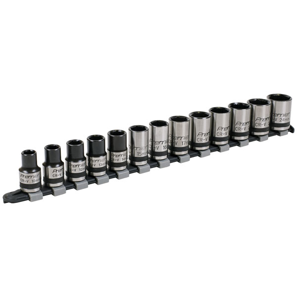 Sealey AK2742B Socket Set 13pc 1/2"Sq Drive Lock-On™ 6pt Metric - ...