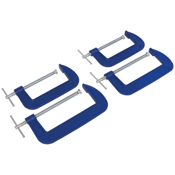 Sealey AK6006SET G-Clamp Set 4pc - 150mm & 200mm