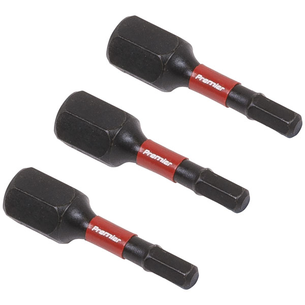 Sealey AK8211 Hex 3mm Impact Power Tool Bits 25mm - 3pc