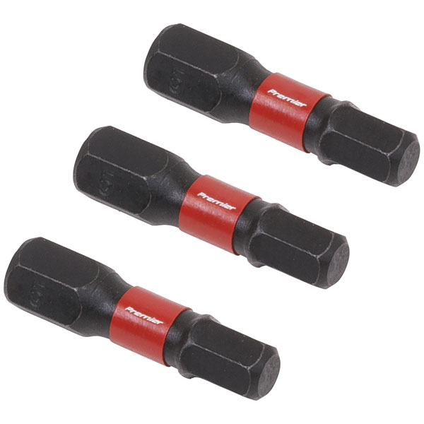 Sealey AK8213 Hex 5mm Impact Power Tool Bits 25mm - 3pc