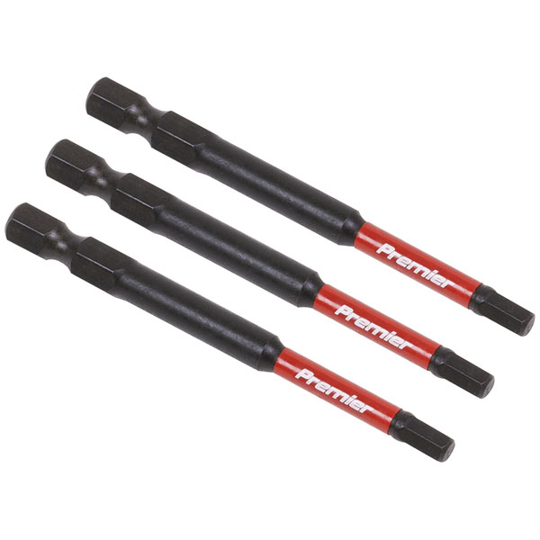 Sealey AK8262 Hex 4mm Impact Power Tool Bits 75mm - 3pc