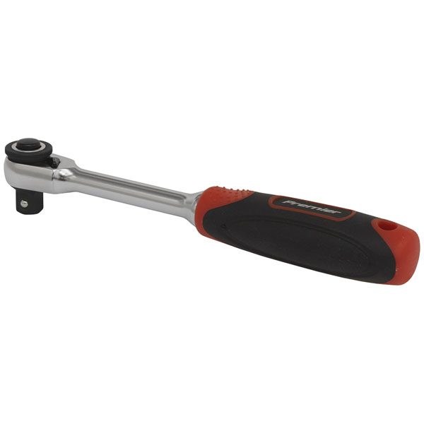 Sealey AK8987 Compact Head Ratchet Wrench 1/4"Sq Drive - Platinum ...