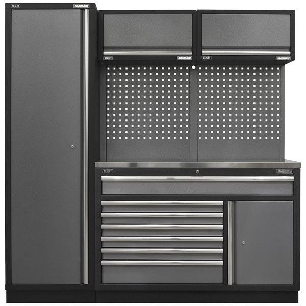 Sealey APMSSTACK09SS Superline Pro 1.96m Storage System Stainless ...