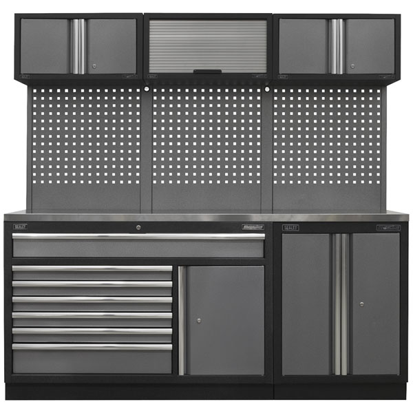 Sealey APMSSTACK11SS Superline Pro 2.04m Storage System Stainless ...
