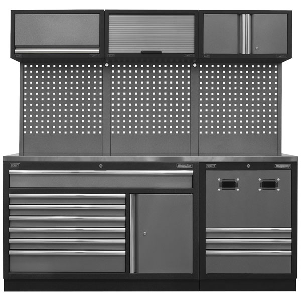 Sealey APMSSTACK14SS Modular Storage System Combo - Stainless Stee...