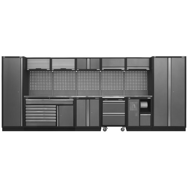 Sealey APMSSTACK15SS Modular Storage System Combo - Stainless Stee...