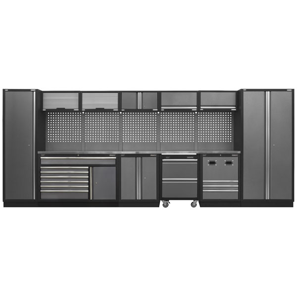 Sealey APMSSTACK16SS Modular Storage System Combo - Stainless Stee...