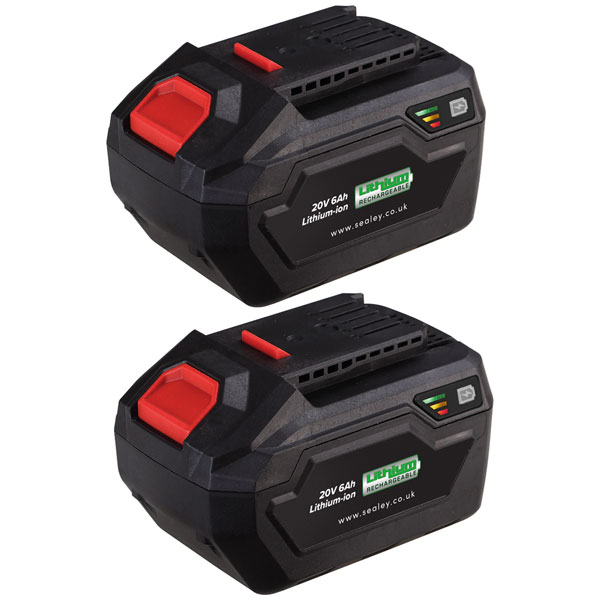 Sealey BK06 Power Tool Battery Pack 20V 6Ah Kit for SV20 Series