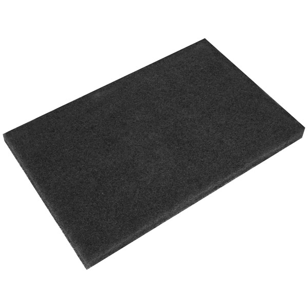 Worksafe BSP1218 Black Stripping Pads 12 x 18 x 1" - Pack of 5