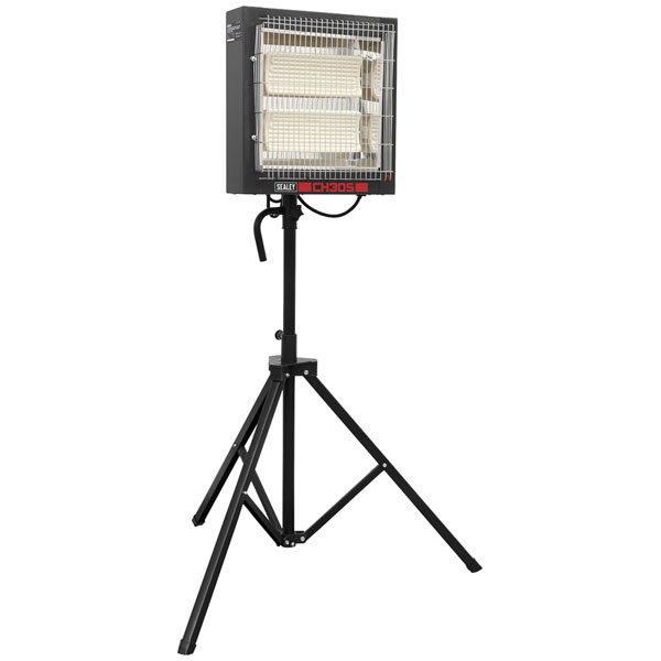  CH30S Ceramic Heater with Telescopic Tripod Stand 1.4/2.8kW 230V