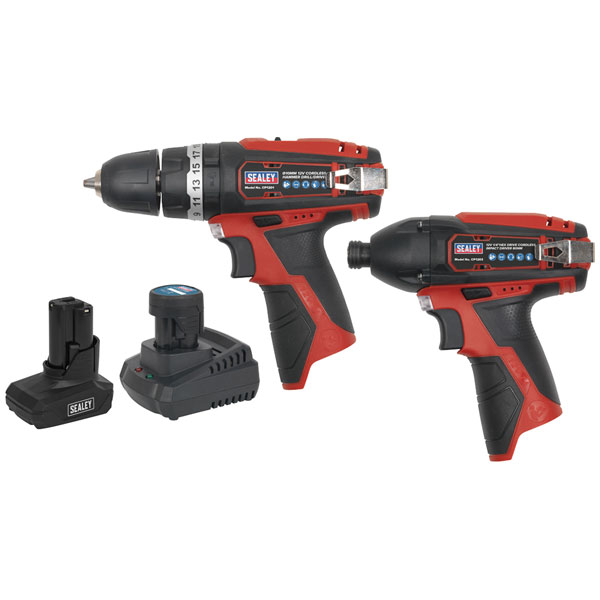 Sealey CP1200COMBO6 2 x 12V SV12 Series Cordless Power Tool Combo Kit