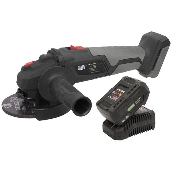 Click to view product details and reviews for Sealey Cp20vagxkit1 Brushless Angle Grinder Kit Ø115mm 20v 4ah Sv2.