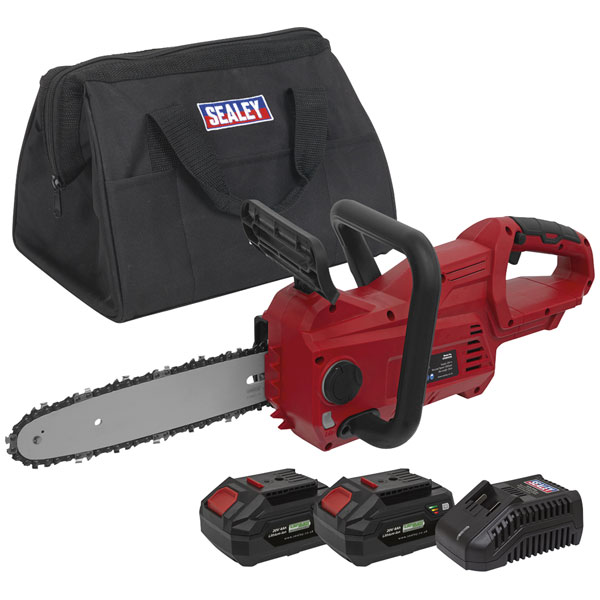 Sealey CP20VCHSKIT Cordless Chainsaw 25cm 20V SV20 Series Kit - 2 ...
