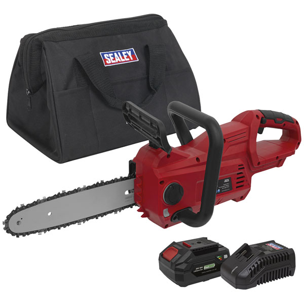 Sealey CP20VCHSKIT1 Cordless Chainsaw 25cm 20V 4Ah SV20 Series Kit
