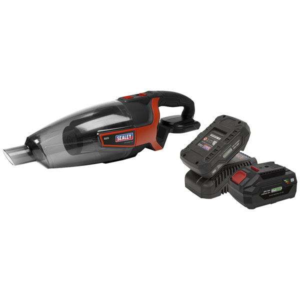 Sealey CP20VCVKIT Cordless Handheld Vacuum Cleaner 650ml 20V SV20 ...