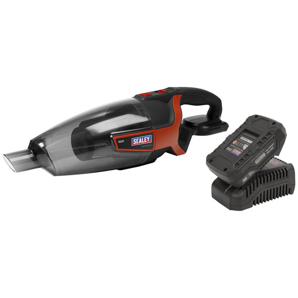 Sealey CP20VCVKIT1 Cordless Handheld Vacuum Cleaner Kit 650ml 20V ...
