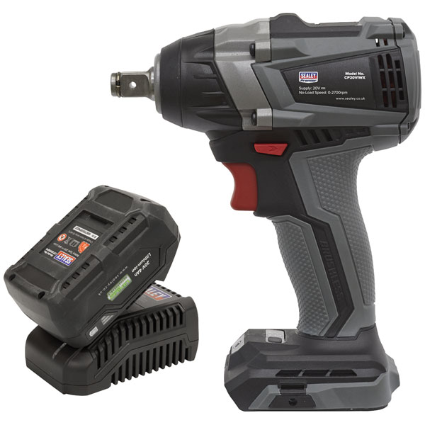 Sealey CP20VIWXKIT1 Brushless Impact Wrench Kit 1/2"Sq Drive 20V S...