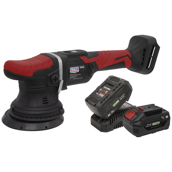 Sealey Cp20vopkit2 Cordless Orbital Polisher Kit 20v Sv20 Series Ø