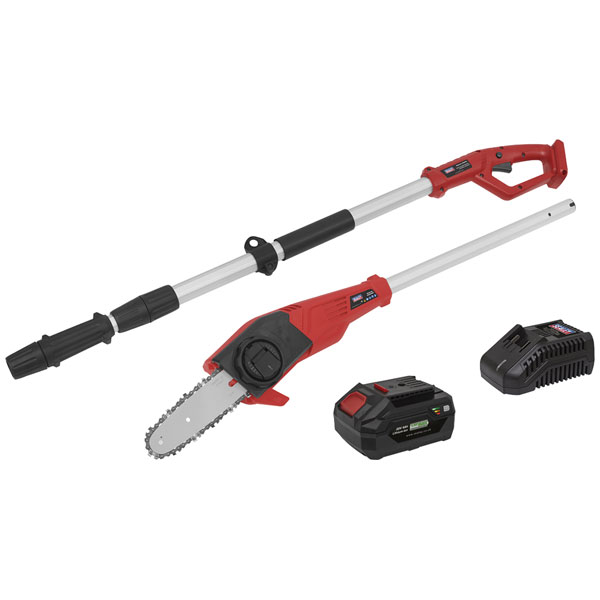 Sealey CP20VTP02 Telescopic Cordless 20cm Chainsaw Kit 20V 4Ah SV2...