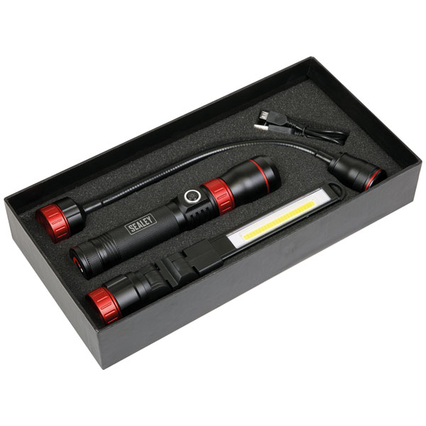 Sealey LED0131R Interchangeable 3-In-1 COB LED Inspection Light Re...