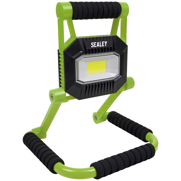 Sealey LEDFL10W Rechargeable Portable Fold Flat Floodlight 10W COB...