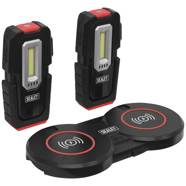 Sealey LEDWCBCOMBO3 Inspection Light (x2) 3W & 1W COB LED & Twin W...