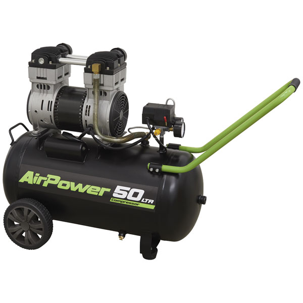 Slide Sealey SAC5016S Low Noise Air Compressor 50L Direct Drive 1.6hp