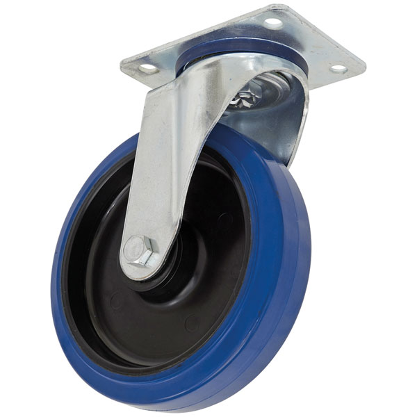 Sealey SCW3100SPEM Heavy-Duty Blue Elastic Rubber Swivel Castor Wh...