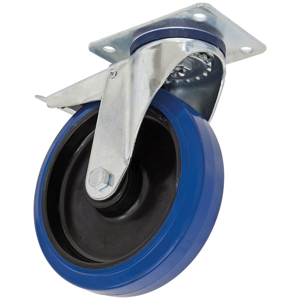 Sealey SCW3100SPLEM HeavyDuty Blue Elastic Rubber Swivel Castor Wh...