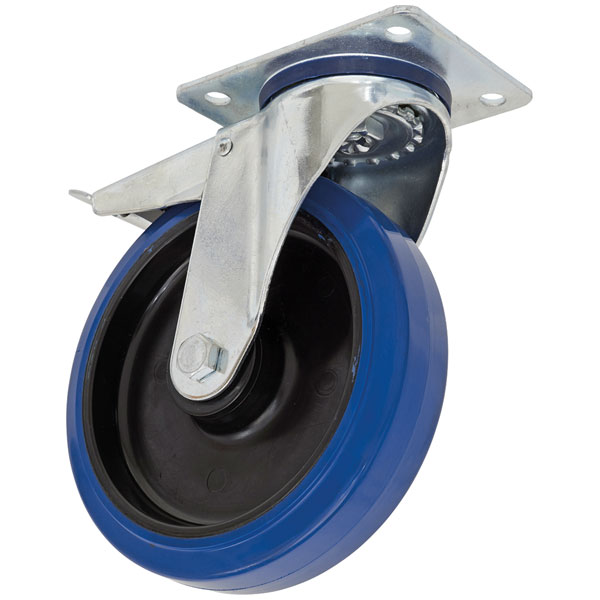 Sealey SCW3200SPLEM HeavyDuty Blue Elastic Rubber Castor Wheel Swi...