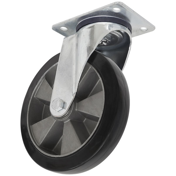 Sealey SCW5152SPEM Heavy-Duty Rubber Swivel Castor Wheel Ø152mm - ...