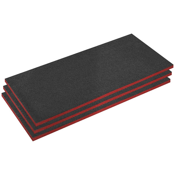 Sealey SFPK30R Easy Peel Shadow Foam® Red/Black 30mm - Pack of 3
