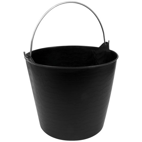  SFT26H Heavy-Duty Flexi Tub 26L with Metal Handle - Black