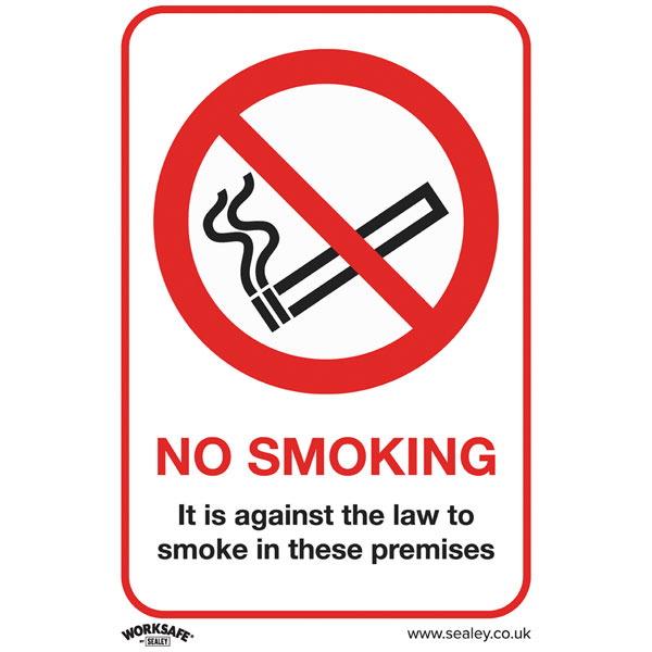 Worksafe SS12V1 Safety Sign No Smoking (On Premises) - Self-Adhesi...