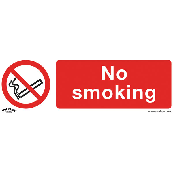 Worksafe SS13V1 Prohibition Safety Sign - No Smoking - Self-Adhesi...