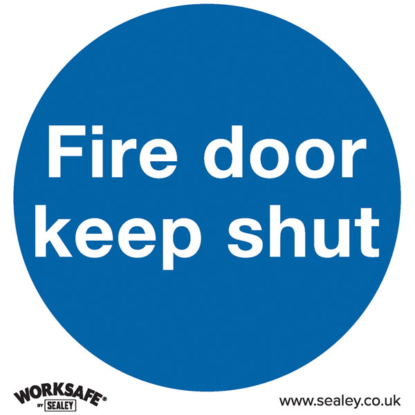 Worksafe SS1P1 Mandatory Safety Sign - Fire Door Keep Shut - Rigid...