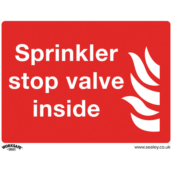 Worksafe SS23P10 Safety Sign Sprinkler Stop Valve - Rigid Plastic ...