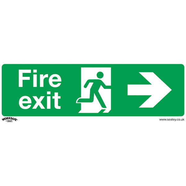 Worksafe SS24P1 Safe Conditions Safety Sign - Fire Exit (Right) - ...