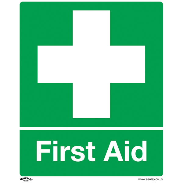 Worksafe SS26V1 Safety Sign - First Aid - Self-Adhesive Vinyl