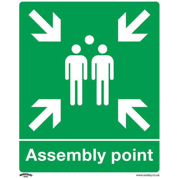 Worksafe SS37P1 Safe Conditions Safety Sign - Assembly Point - Rig...