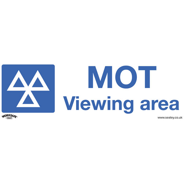 Worksafe SS50V1 Warning Safety Sign - MOT Viewing Area - Self-Adhe...