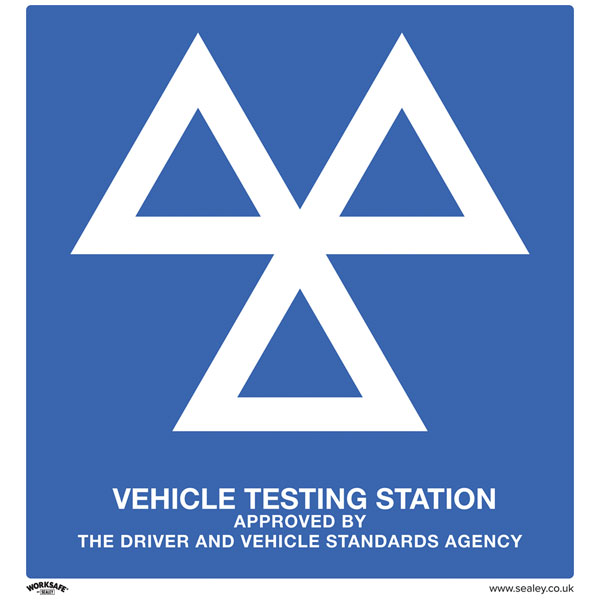 Image of Worksafe SS51P10 Safety Sign MOT Testing Station - Rigid Plastic -...