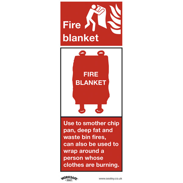 Worksafe SS53V1 Safe Conditions Safety Sign - Fire Blanket - Self-...