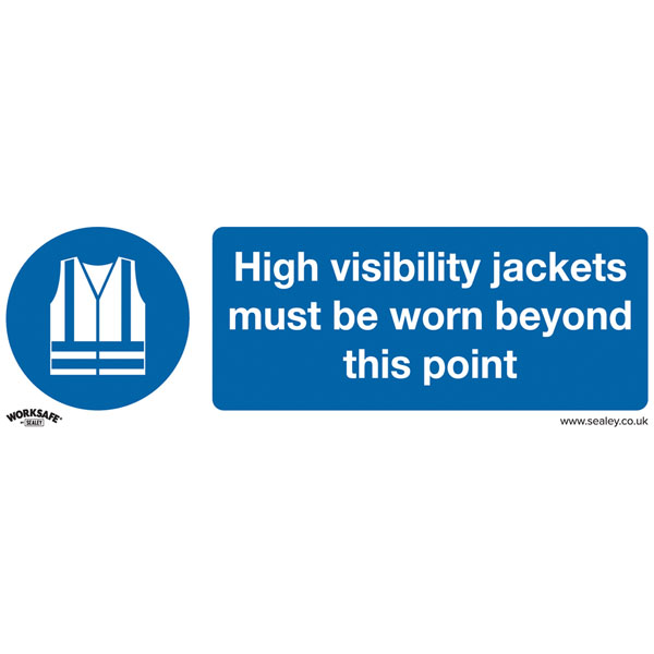 Worksafe SS9P1 Sign High Vis Jackets Must Be Worn Beyond This Poin...