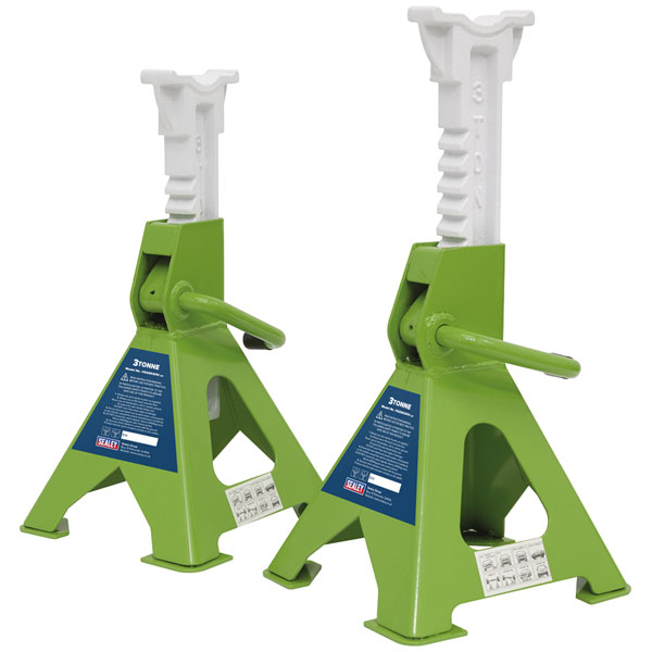 Sealey VS2003HV Axle Stands (Pair) 3tonne Capacity per Stand Ratch...