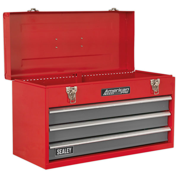 Sealey AP9243BB Tool Chest 3 Drawer Portable with Ball Bearing Sli...