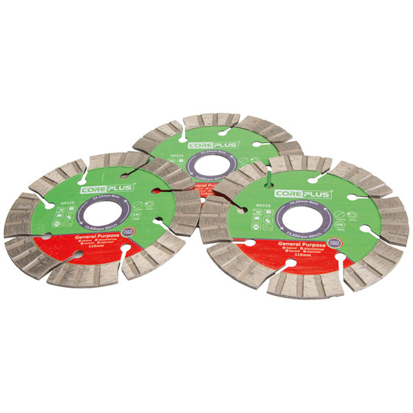  XMS22HYBRID 115mm (4.5in) Hybrid Diamond Blade Tin of 3